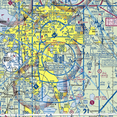 Orlando International Airport (MCO) VFR Sectional  Gaming Mouse Pad