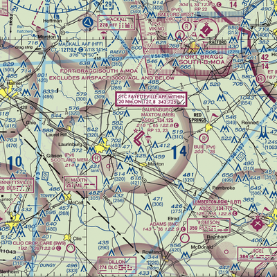 Laurinburg Maxton Airport (MEB) VFR Sectional  Gaming Mouse Pad