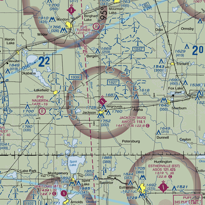 Jackson Municipal Airport (MJQ) VFR Sectional  Gaming Mouse Pad