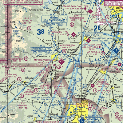 Mc Minnville Municipal Airport (MMV) VFR Sectional  Gaming Mouse Pad