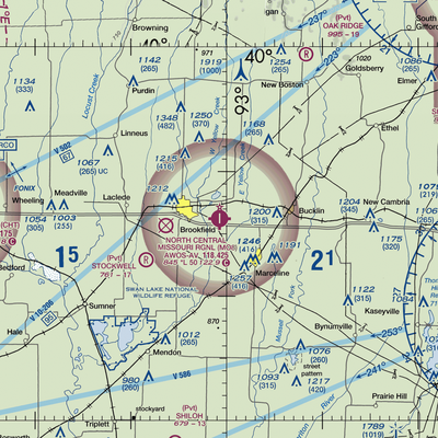 North Central Missouri Regional Airport (MO8) VFR Sectional  Gaming Mouse Pad