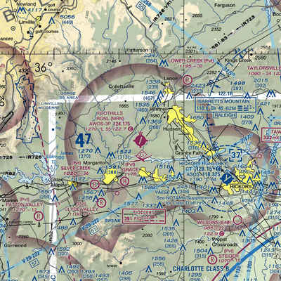 Foothills Regional Airport (MRN) VFR Sectional  Gaming Mouse Pad