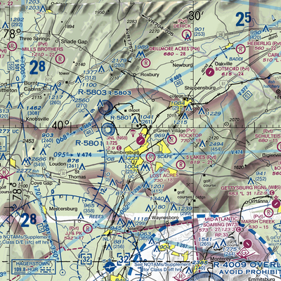 Franklin County Regional Airport (N68) VFR Sectional  Gaming Mouse Pad