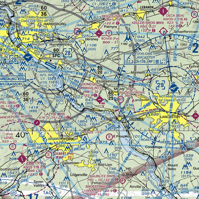 Donegal Springs Airpark (N71) VFR Sectional  Gaming Mouse Pad