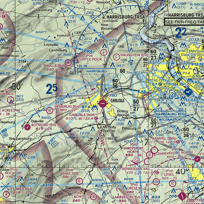 Carlisle Airport (N94) VFR Sectional  Gaming Mouse Pad