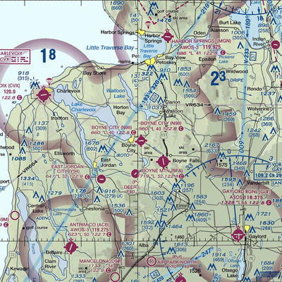 Boyne City Municipal Airport (N98) VFR Sectional  Gaming Mouse Pad