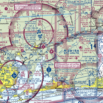 Santa Rosa Nolf Airport (NGS) VFR Sectional  Gaming Mouse Pad