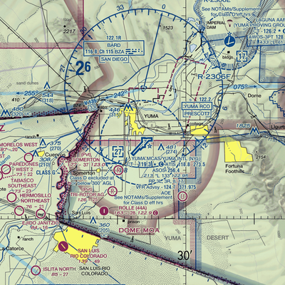 Yuma MCAS/Yuma International Airport (NYL) VFR Sectional  Gaming Mouse Pad