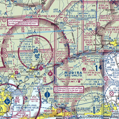 Harold Nolf Heliport (NZX) VFR Sectional  Gaming Mouse Pad