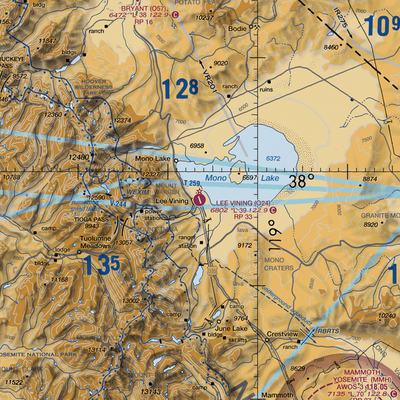 Lee Vining Airport (O24) VFR Sectional  Gaming Mouse Pad