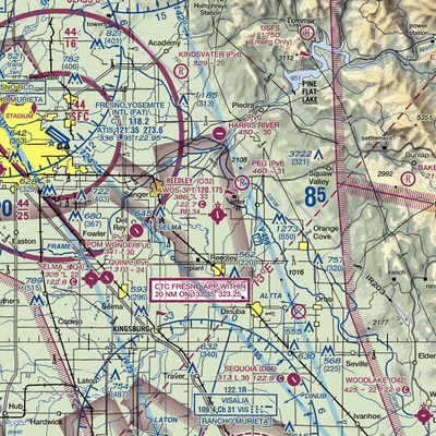 Reedley Municipal Airport (O32) VFR Sectional  Gaming Mouse Pad