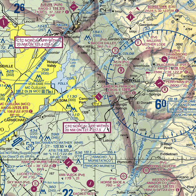 Cameron Park Airport (O61) VFR Sectional  Gaming Mouse Pad