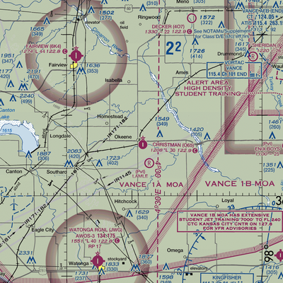 Christman Airfield (O65) VFR Sectional  Gaming Mouse Pad