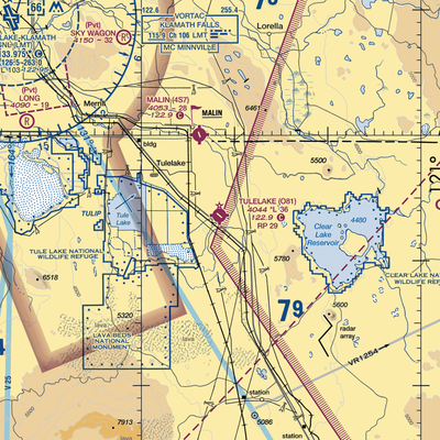 Tulelake Municipal Airport (O81) VFR Sectional  Gaming Mouse Pad