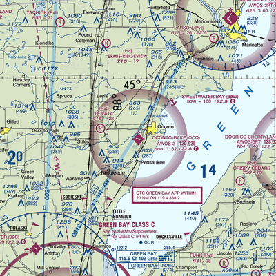 J. Douglas Bake Memorial Airport (OCQ) VFR Sectional  Gaming Mouse Pad