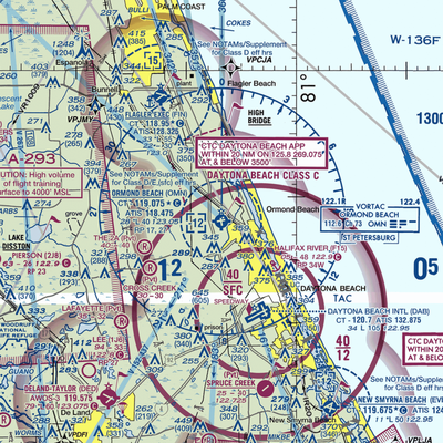 Ormond Beach Municipal Airport (OMN) VFR Sectional  Gaming Mouse Pad