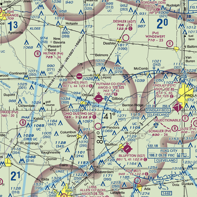 Putnam County Airport (OWX) VFR Sectional  Gaming Mouse Pad