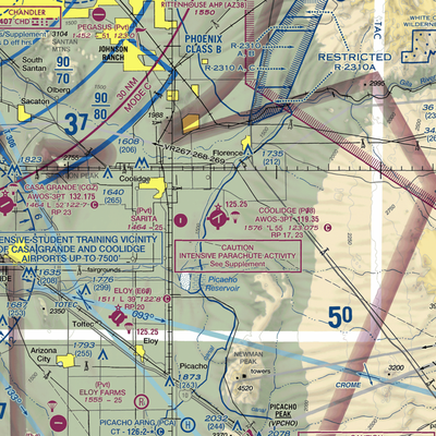 Coolidge Municipal Airport (P08) VFR Sectional  Gaming Mouse Pad