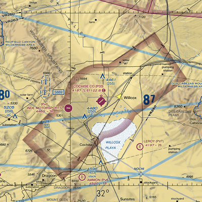 Cochise County Airport (P33) VFR Sectional  Gaming Mouse Pad