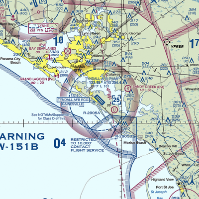 Tyndall Air Force Base (PAM) VFR Sectional  Gaming Mouse Pad