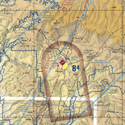 Payson Airport (PAN) VFR Sectional  Gaming Mouse Pad