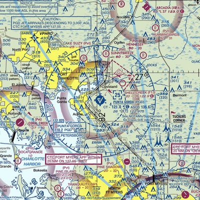 Charlotte County Airport (PGD) VFR Sectional  Gaming Mouse Pad