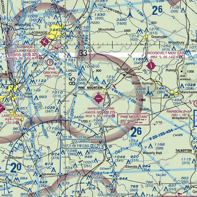 Harris County Airport (PIM) VFR Sectional  Gaming Mouse Pad