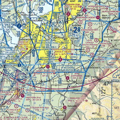 Pierce County-Thun Field (PLU) VFR Sectional  Tough iPhone Case