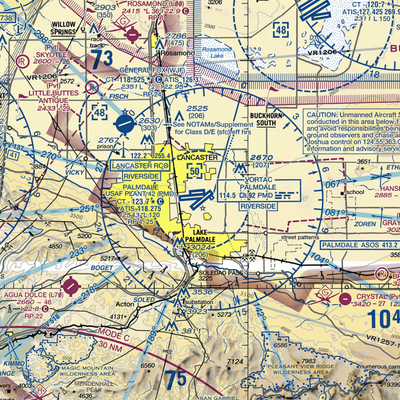 Palmdale Regional/USAF Plant 42 Airport (PMD) VFR Sectional  Gaming Mouse Pad