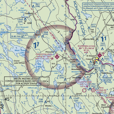 Princeton Municipal Airport (PNN) VFR Sectional  Gaming Mouse Pad