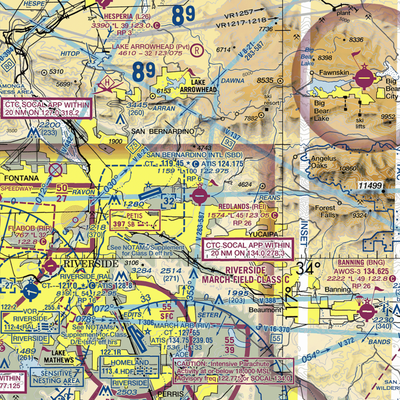 Redlands Municipal Airport (REI) VFR Sectional  Gaming Mouse Pad