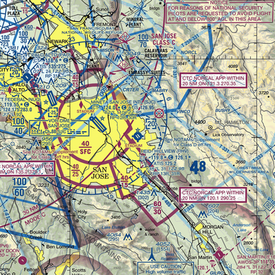 Reid-Hillview Airport of Santa Clara County (RHV) VFR Sectional  Gaming Mouse Pad