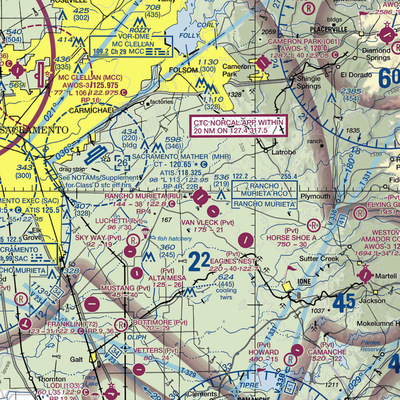 Rancho Murieta Airport (RIU) VFR Sectional  Gaming Mouse Pad