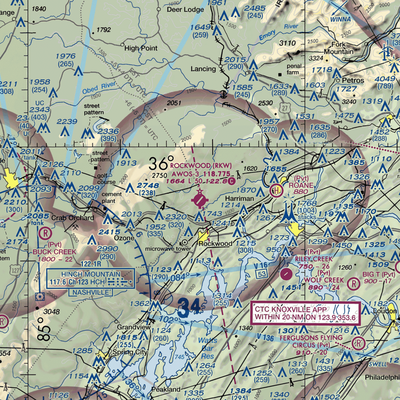 Rockwood Municipal Airport (RKW) VFR Sectional  Gaming Mouse Pad