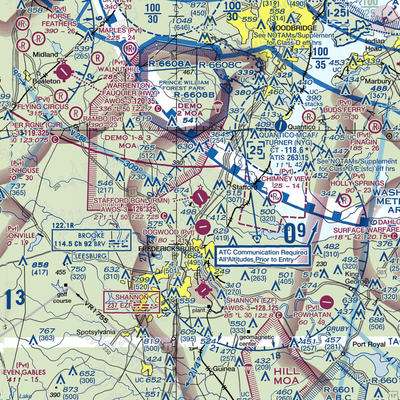 Stafford Regional Airport (RMN) VFR Sectional  Gaming Mouse Pad