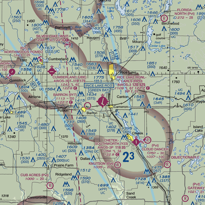 Rice Lake Regional Airport - Carl's Field (RPD) VFR Sectional  Gaming Mouse Pad