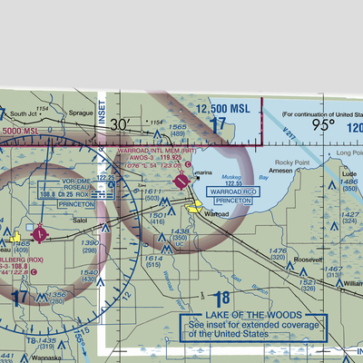 Warroad International Memorial Airport (RRT) VFR Sectional  Gaming Mouse Pad