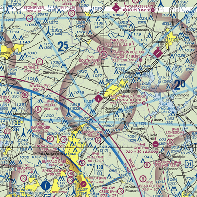 Mid-Carolina Regional Airport (RUQ) VFR Sectional  Gaming Mouse Pad