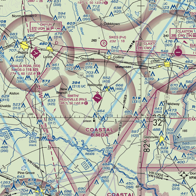 Swinton Smith Field at Reidsville Municipal Airport (RVJ) VFR Sectional  Gaming Mouse Pad