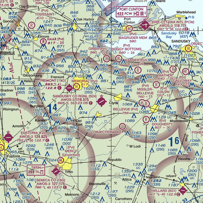 Sandusky County Regional Airport (S24) VFR Sectional  Gaming Mouse Pad