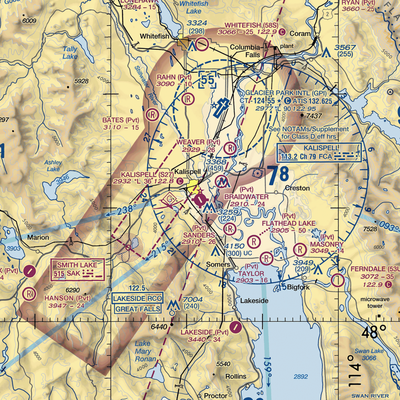 Kalispell City Airport (S27) VFR Sectional  Gaming Mouse Pad