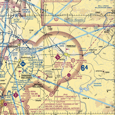 Prineville Airport (S39) VFR Sectional  Gaming Mouse Pad