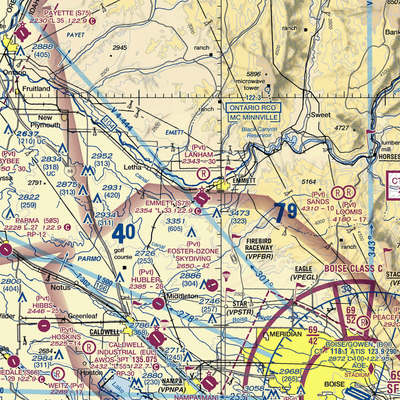 Emmett Municipal Airport (S78) VFR Sectional  Gaming Mouse Pad