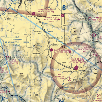 Cottonwood Municipal Airport (S84) VFR Sectional  Gaming Mouse Pad