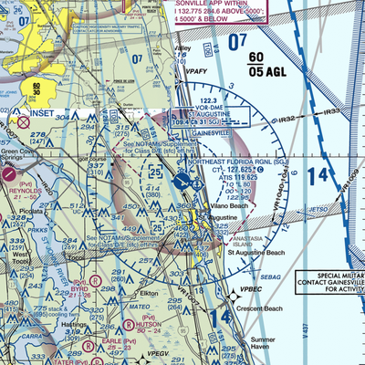 Northeast Florida Regional Airport (SGJ) VFR Sectional  Gaming Mouse Pad