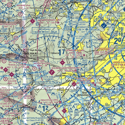 Somerset Airport (SMQ) VFR Sectional  Gaming Mouse Pad