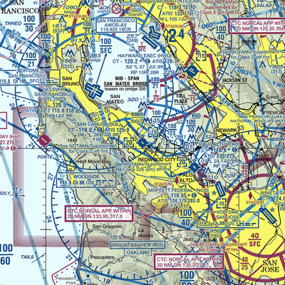 San Carlos Airport (SQL) VFR Sectional  Gaming Mouse Pad