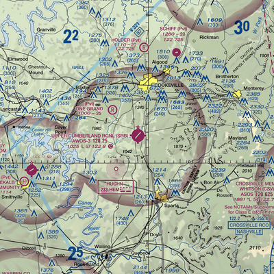 Upper Cumberland Regional Airport (SRB) VFR Sectional  Gaming Mouse Pad