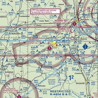 George M Bryan Airport (STF) VFR Sectional  Gaming Mouse Pad