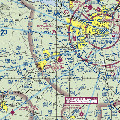 Saline County Regional Airport (SUZ) VFR Sectional  Gaming Mouse Pad